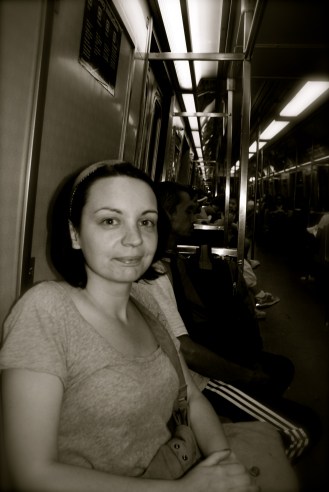 Me on a train. Don't laugh. No one looks good on a train.